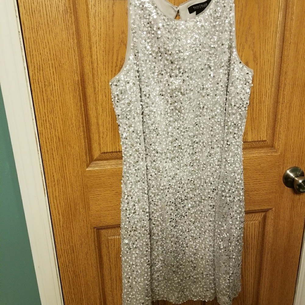 White sequins party dress. Never worn